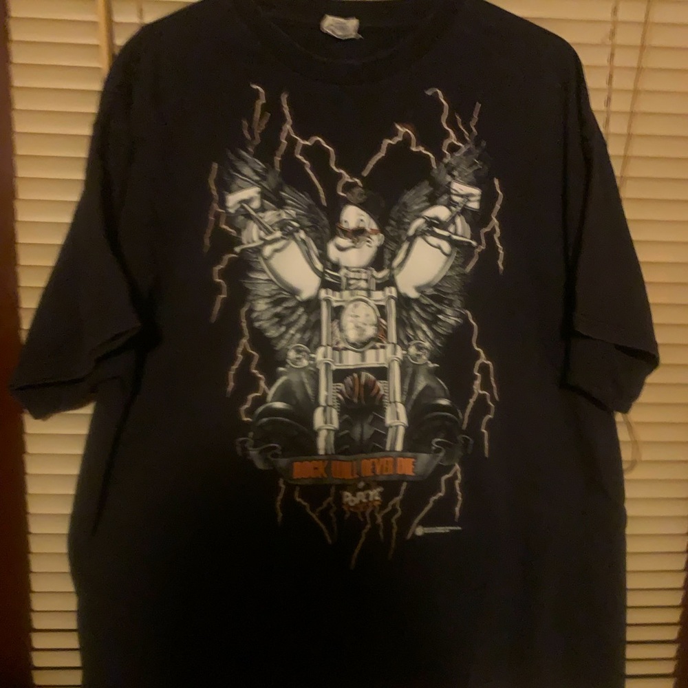 Popeye motorcycle Harley graphic T-shirts funny